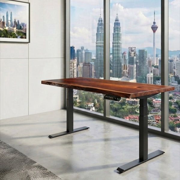 Solid Wood (Surian Woodslab) Smart Desk