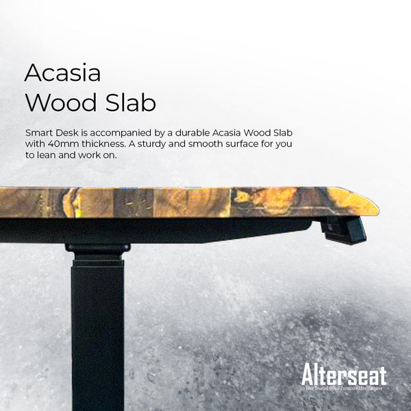 Solid Wood (Acasia) Smart Desk