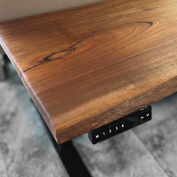 Solid Wood (Surian Woodslab) Smart Desk
