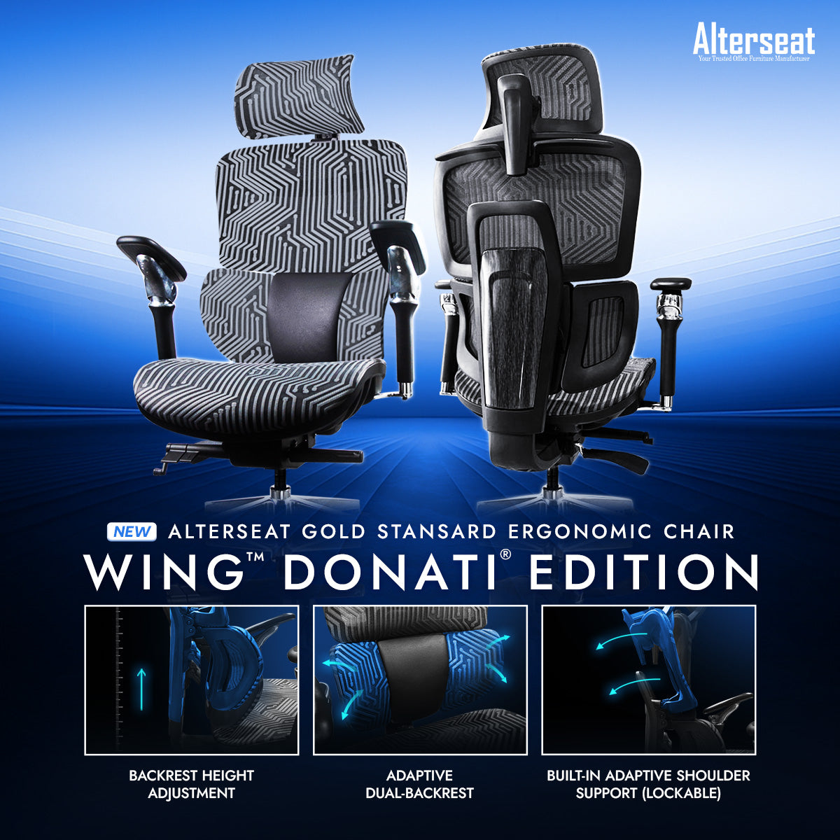 Wing™ (Donati®️) Gold Standard Ergonomic Chair